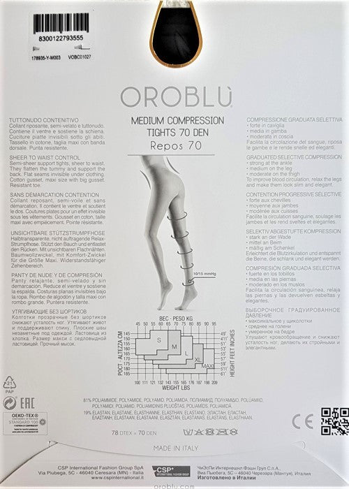 Collant repos 70 maxi blu