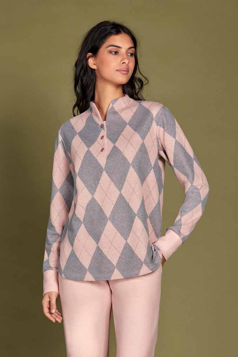 Amadine - pigiama serafino d2756 rosa