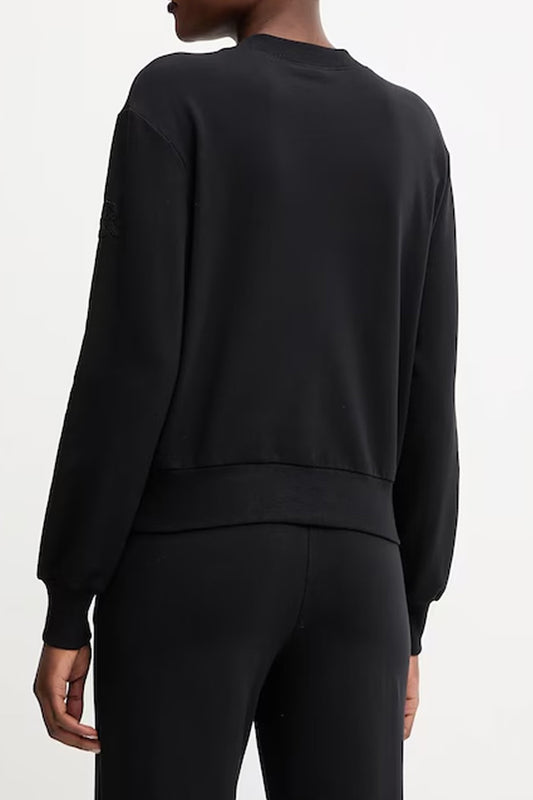 Ermanno scervino - felpa in cotone d474m607lem 95708 nero