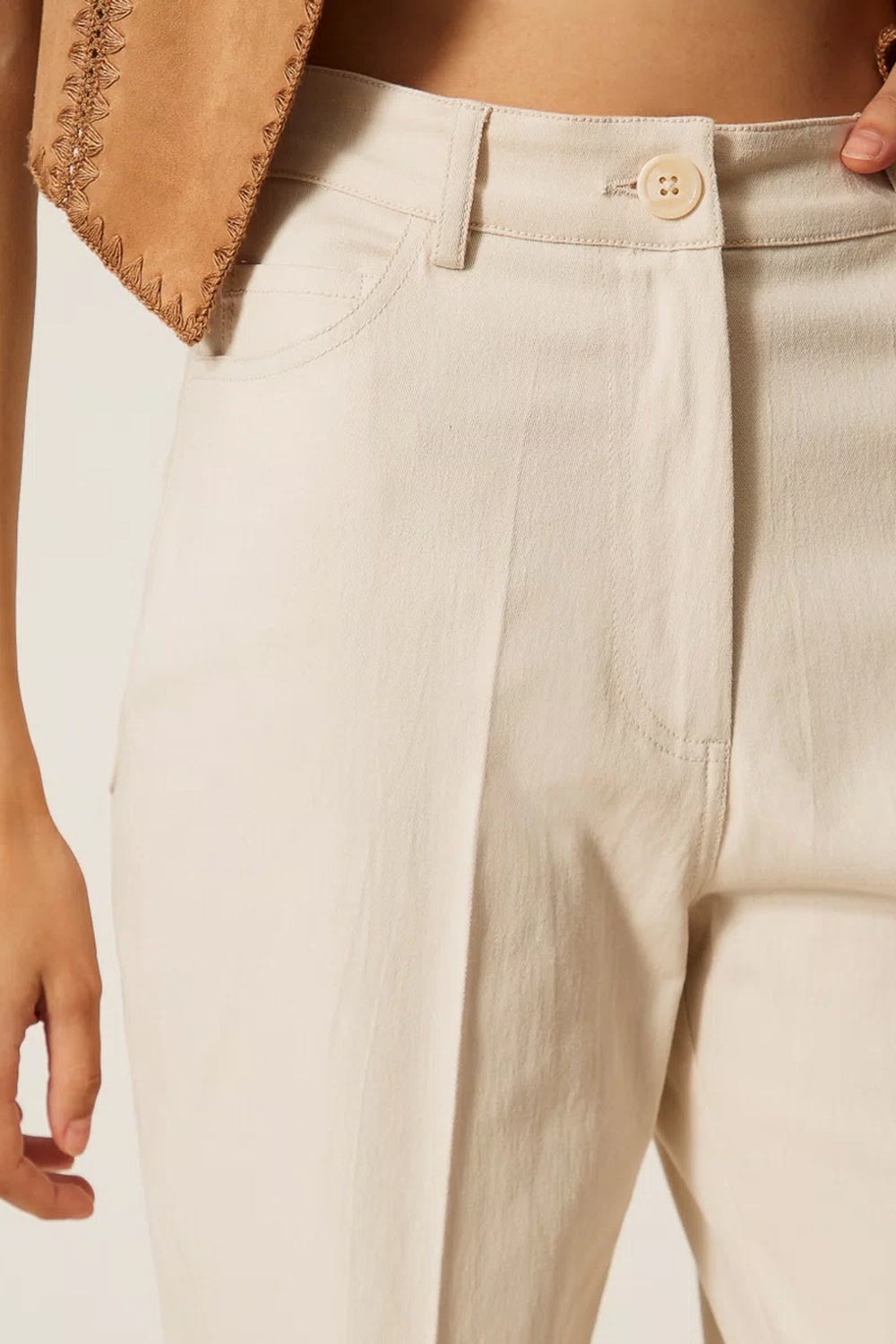 TwinSet - Pantaloni wide leg in bull