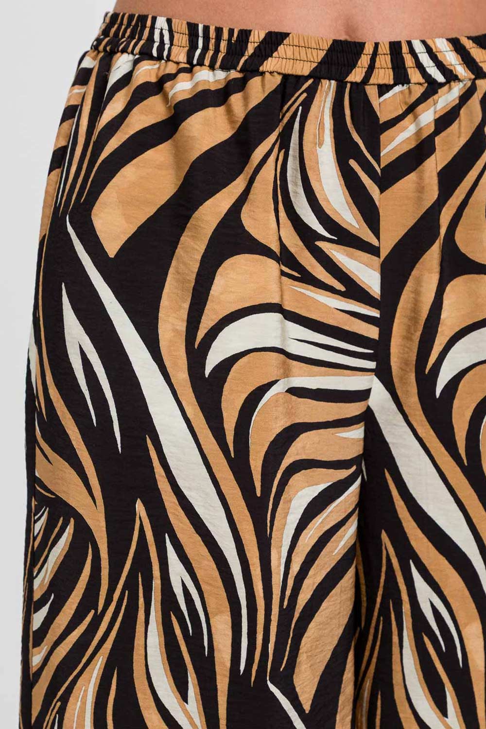TwinSet - Pantalone largo fantasia zebra