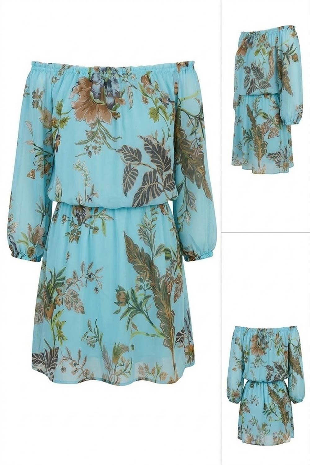 Miss Bikini - Abito corto scollo arricciato