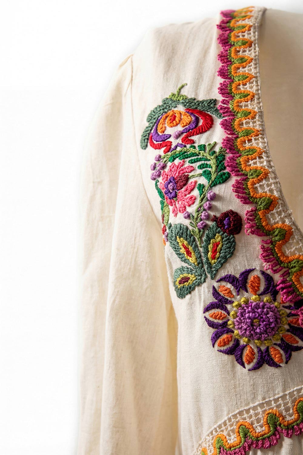 Miss Bikini - Abito Lungo ricamo folk