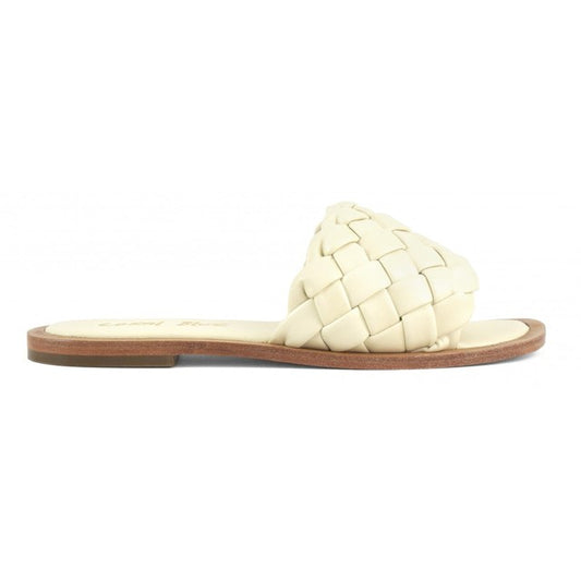 Coral blue - sandali in pelle intrecciata cb.k221.15/whi