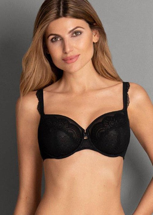 Rosa faia - reggiseno con ferretto fleur 5634 001 nero