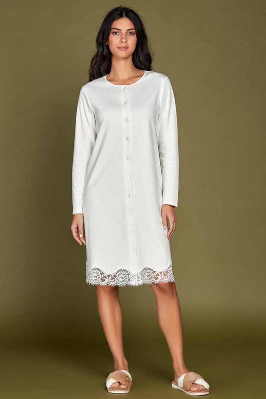Amadine - camicia da notte aperta d2698 naturale