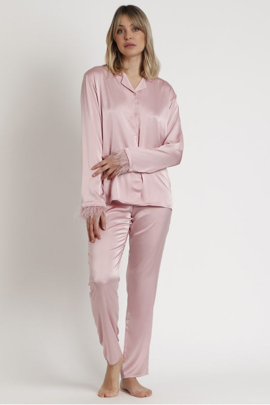 Admas - pigiama aperto petalo di rosa 62550 rosa