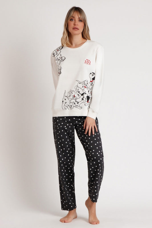 Disney- pigiama carica dei 101 dalmata 62667 ecru