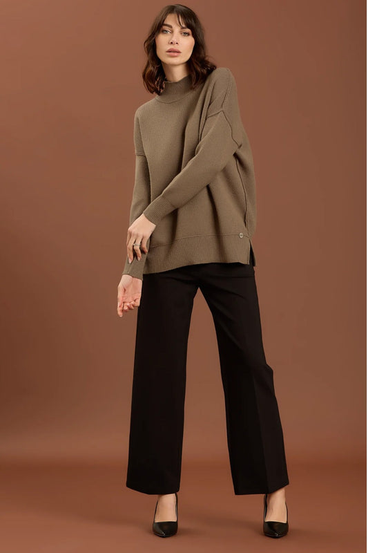 Take two - pantalone palazzo punto milano dt01199 moro