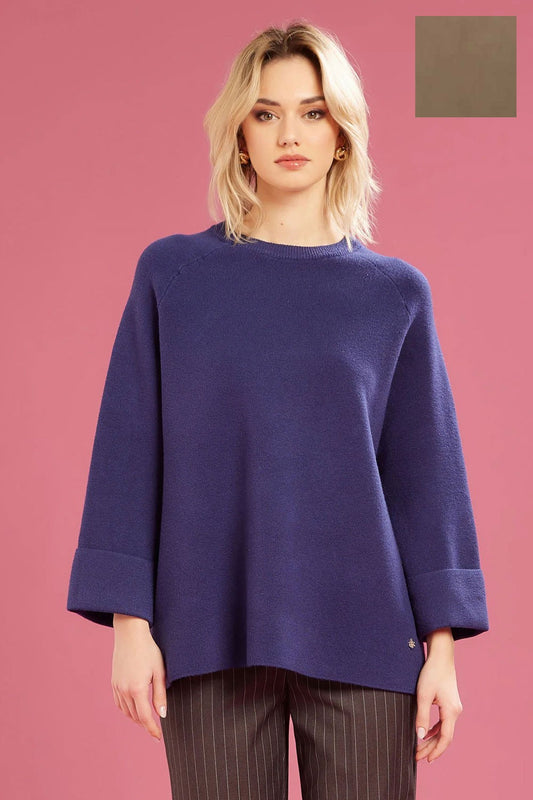 Fresh flower - girocollo maglia chiusa ff651 tortora