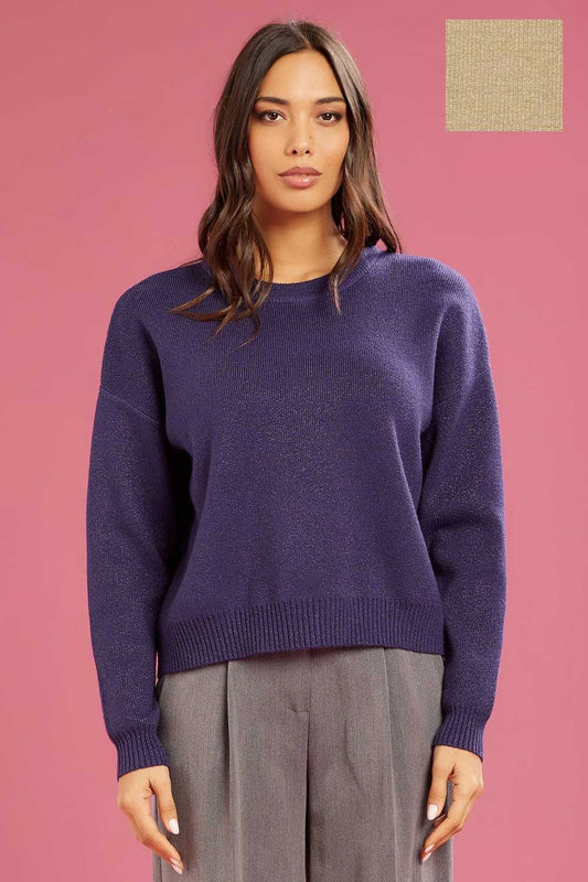 Fresh flower - girocollo c.inglese lurex ff673 naturale