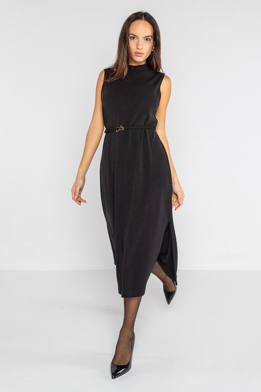 Lokita - abito longuette in maglia 1214 lok1885 nero