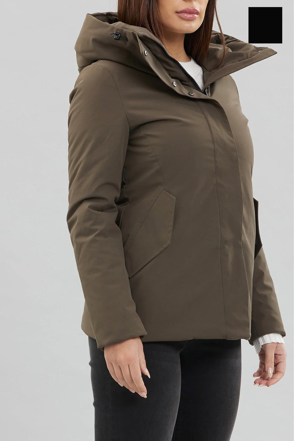 Take two - giubbino corto in softshell dt00806 nero