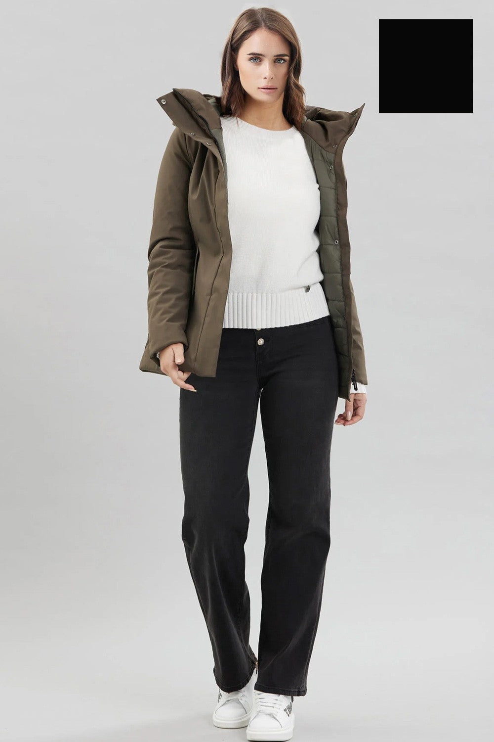 Take two - giubbino corto in softshell dt00806 nero