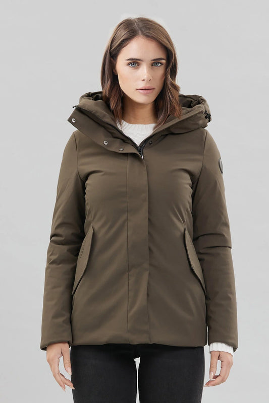 Take two - giubbino corto in softshell dt00806 verde militare