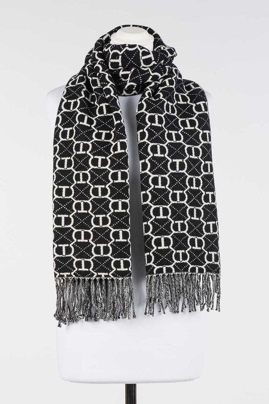 Twinset - stola bic. off white/nero 252li4bjj 02722