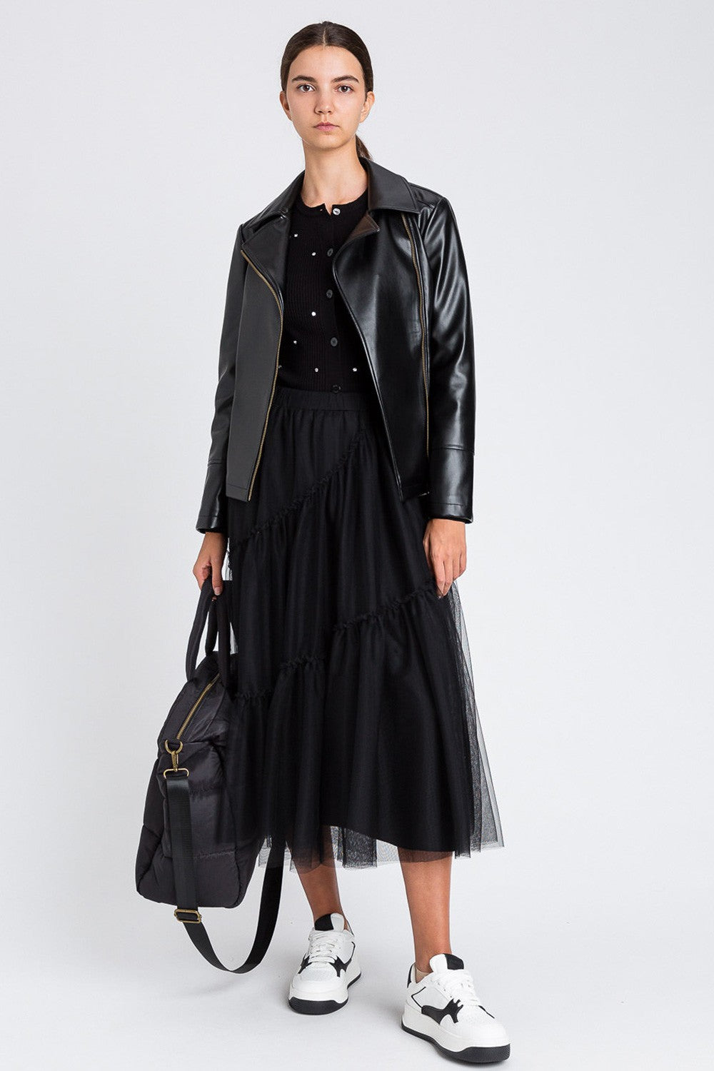 Twinset - chiodo nero 252li2fcc 00006