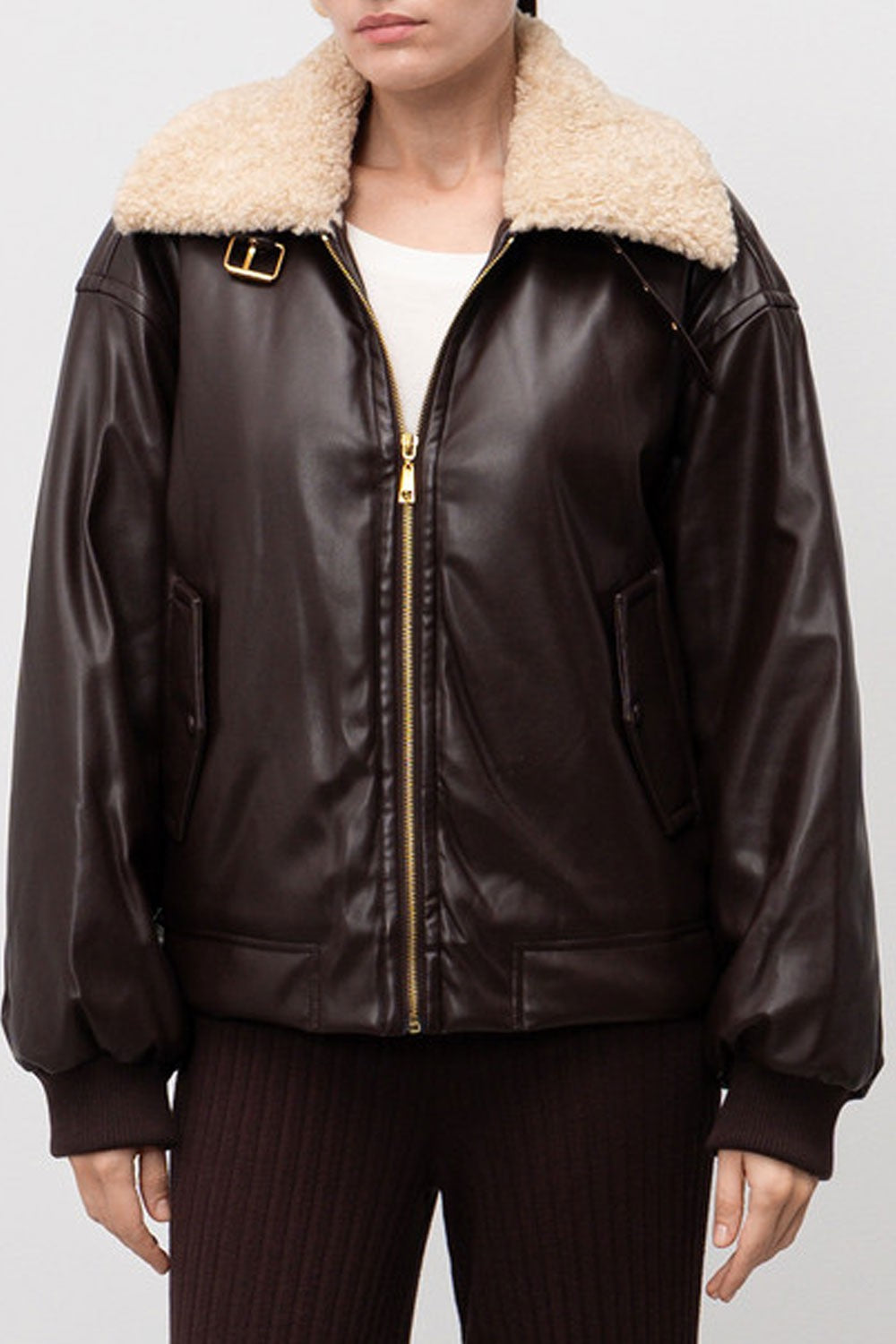 Twinset - bomber black chocolate 252li2fbb 11054