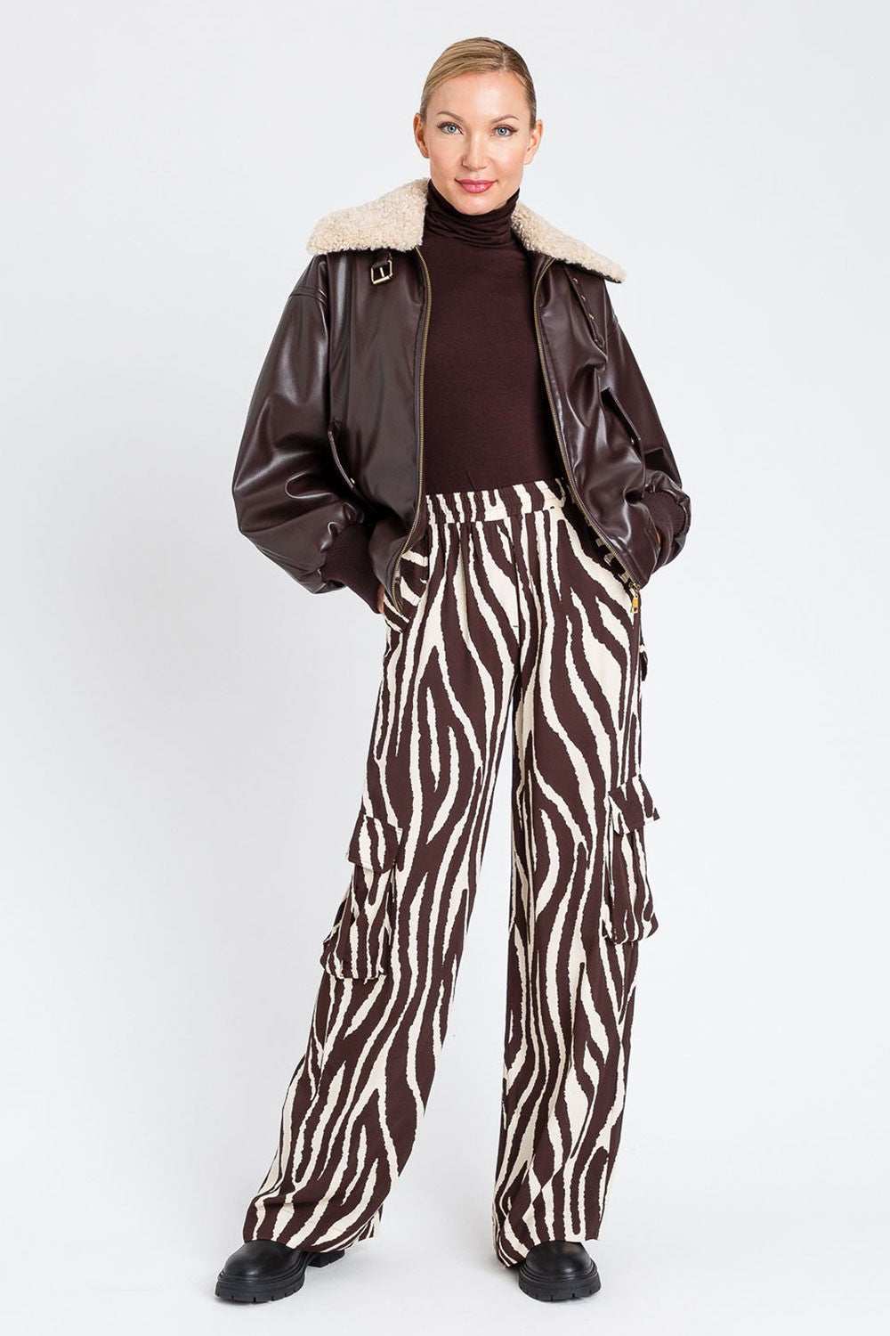 Twinset - bomber black chocolate 252li2fbb 11054