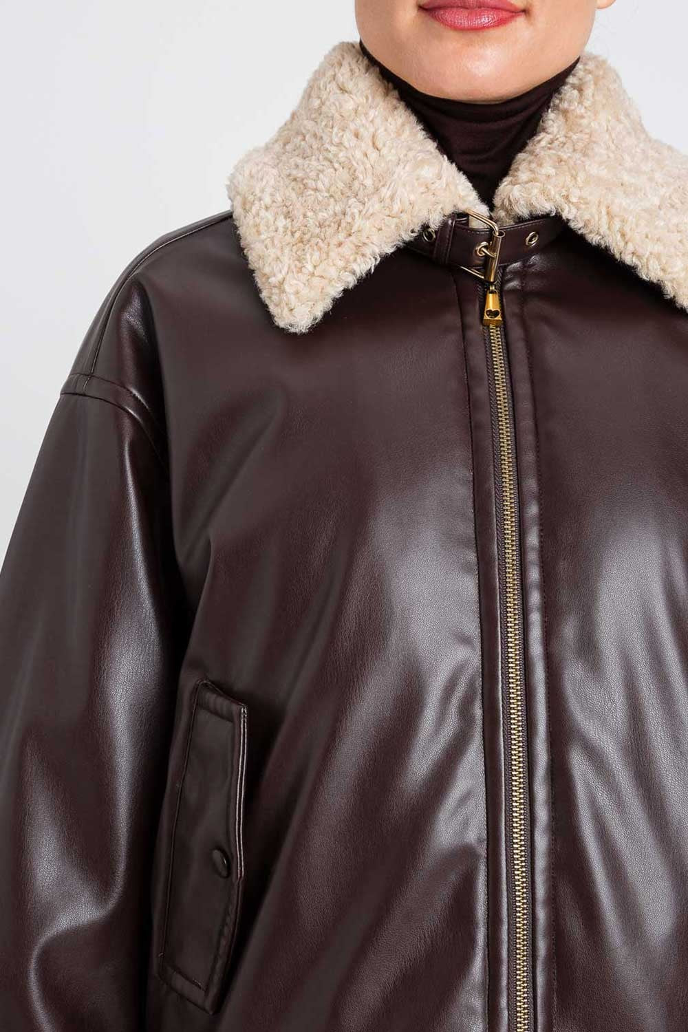 Twinset - bomber black chocolate 252li2fbb 11054