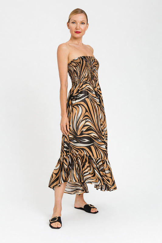 TwinSet - Abito Gonna St. Zebra