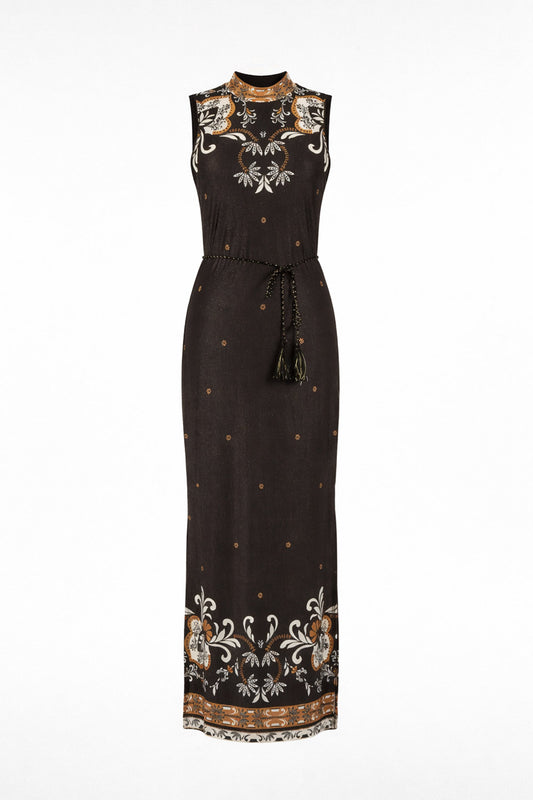 TwinSet - Abito lungo smanicato St. Foulard