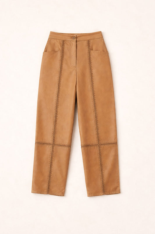 TwinSet - Pantalone con bordi laterali ricamati