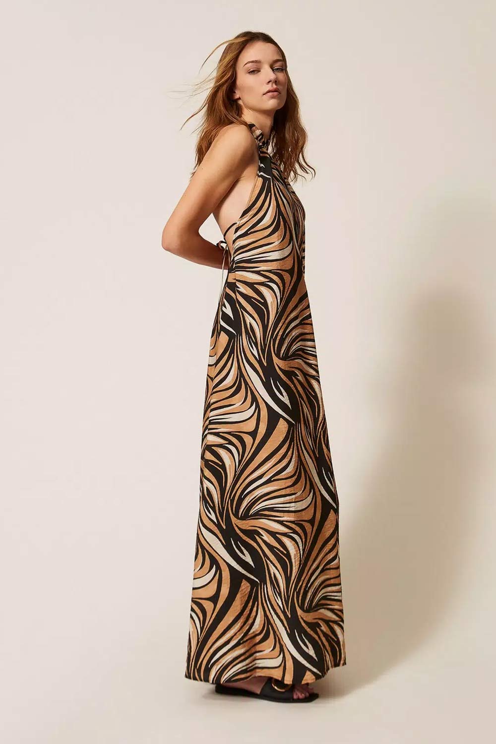 TwinSet - Abito Lungo Smanicato