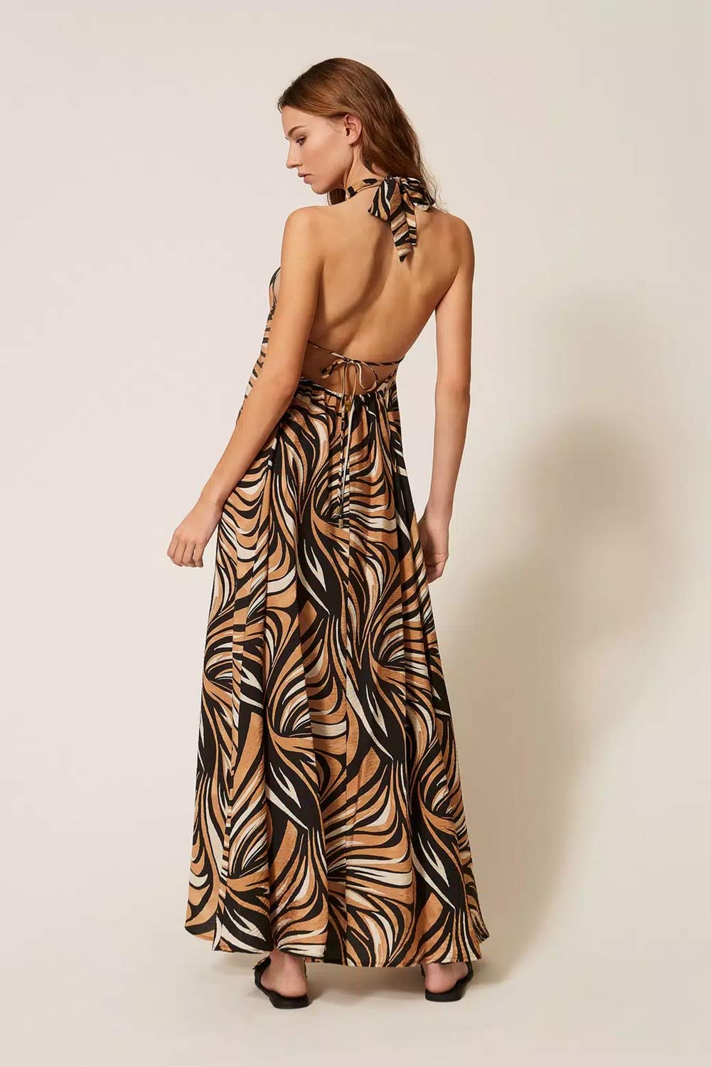 TwinSet - Abito Lungo Smanicato