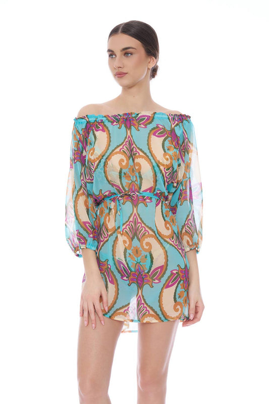 Miss Bikini - Abito corto scollo arricciato