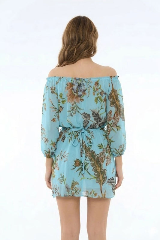 Miss Bikini - Abito corto scollo arricciato