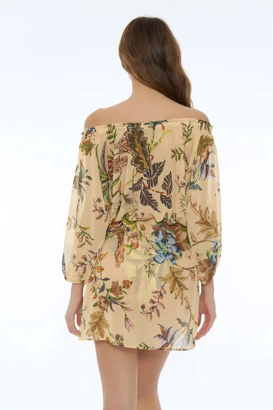 Miss Bikini - Abito corto scollo arricciato