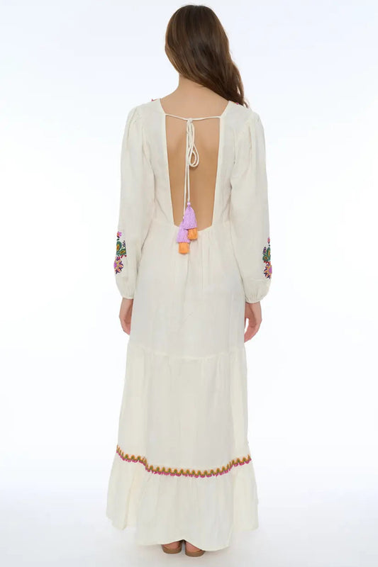 Miss Bikini - Abito Lungo ricamo folk