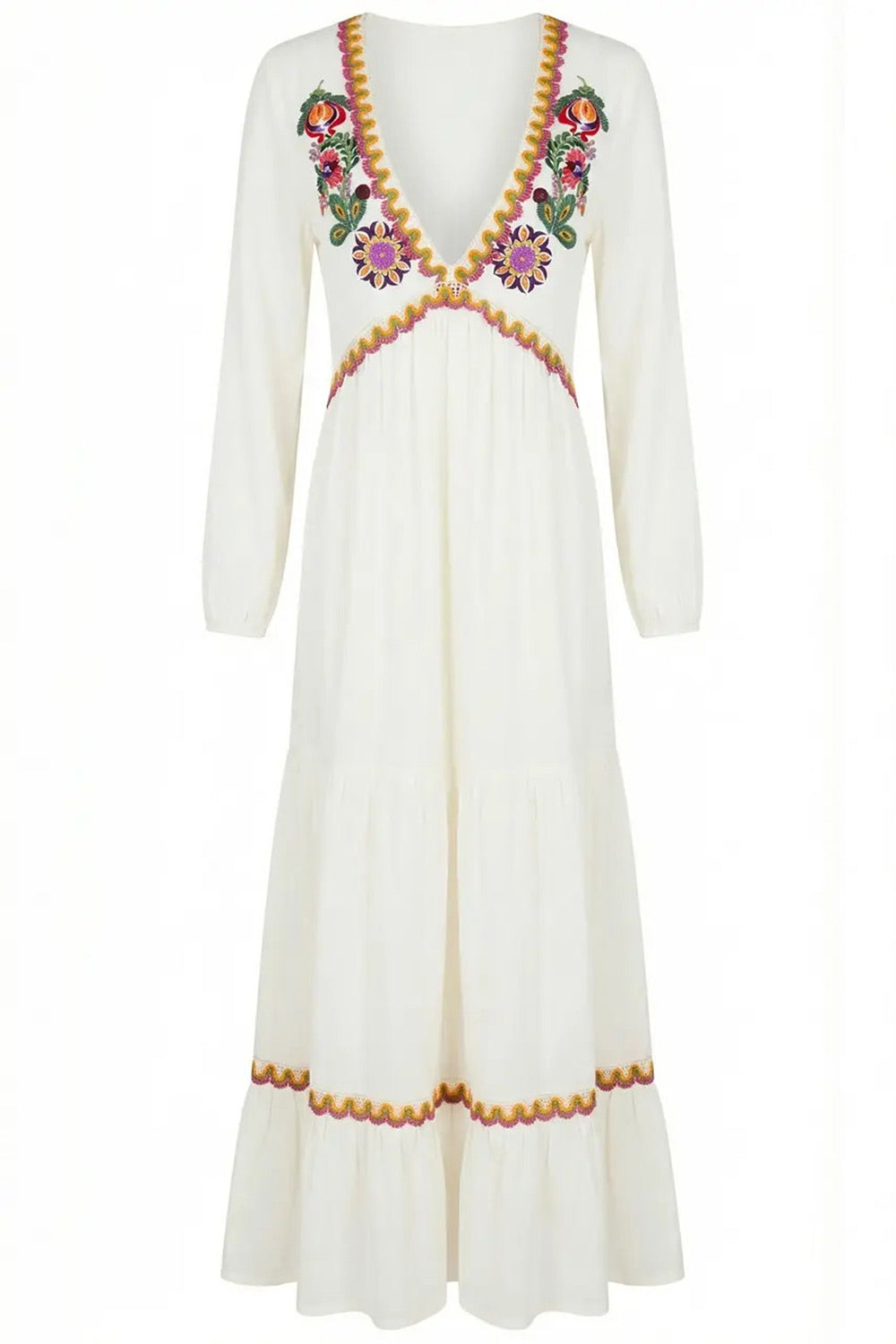 Miss Bikini - Abito Lungo ricamo folk